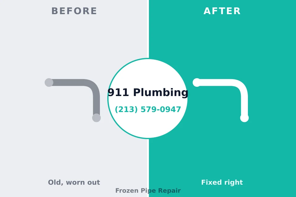 Before and after: plumbing repair Pacific City, OR